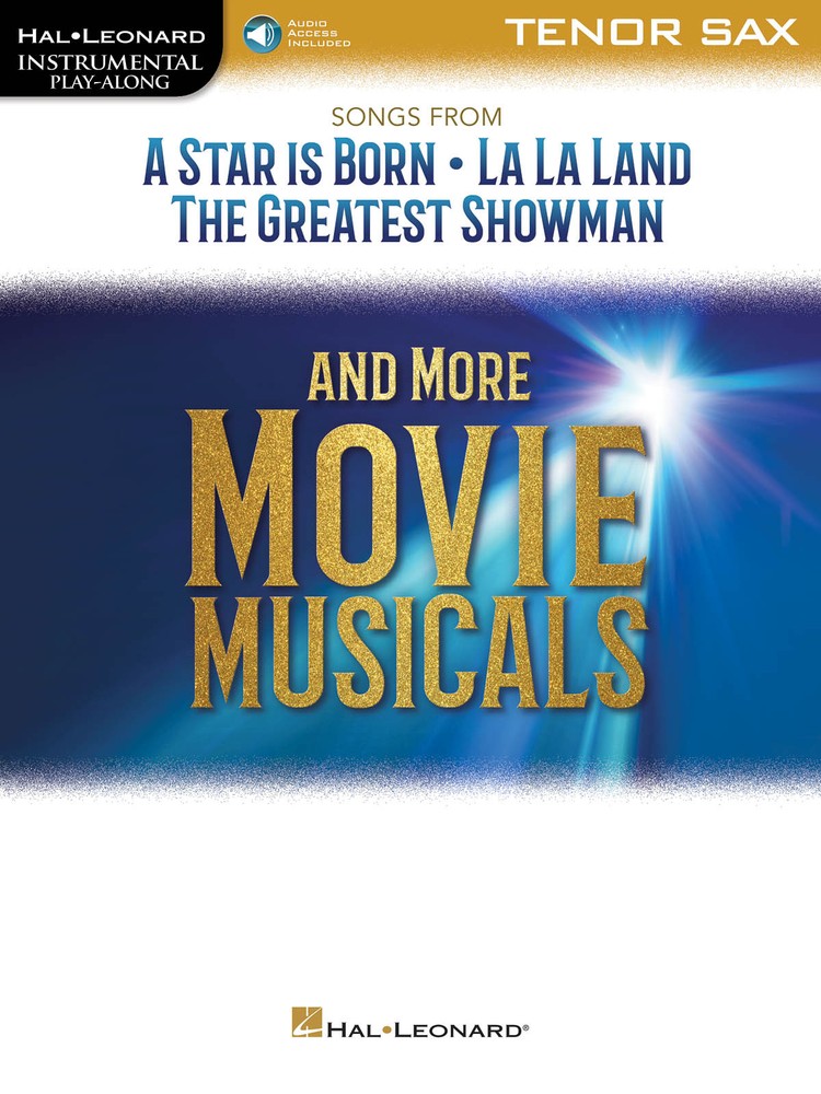 Movie Musicals for Tenor Sax Solo Instrumental Play-Along Sheet Music Book Audio