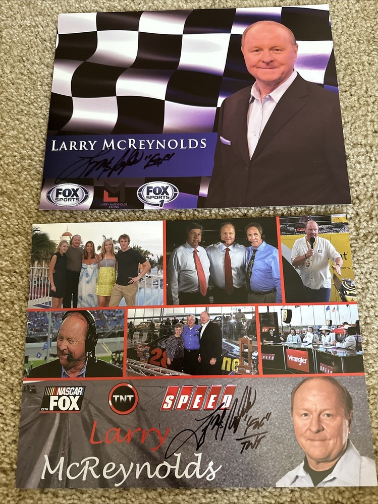Larry McReynolds Both Signed FOX Sports Broadcaster