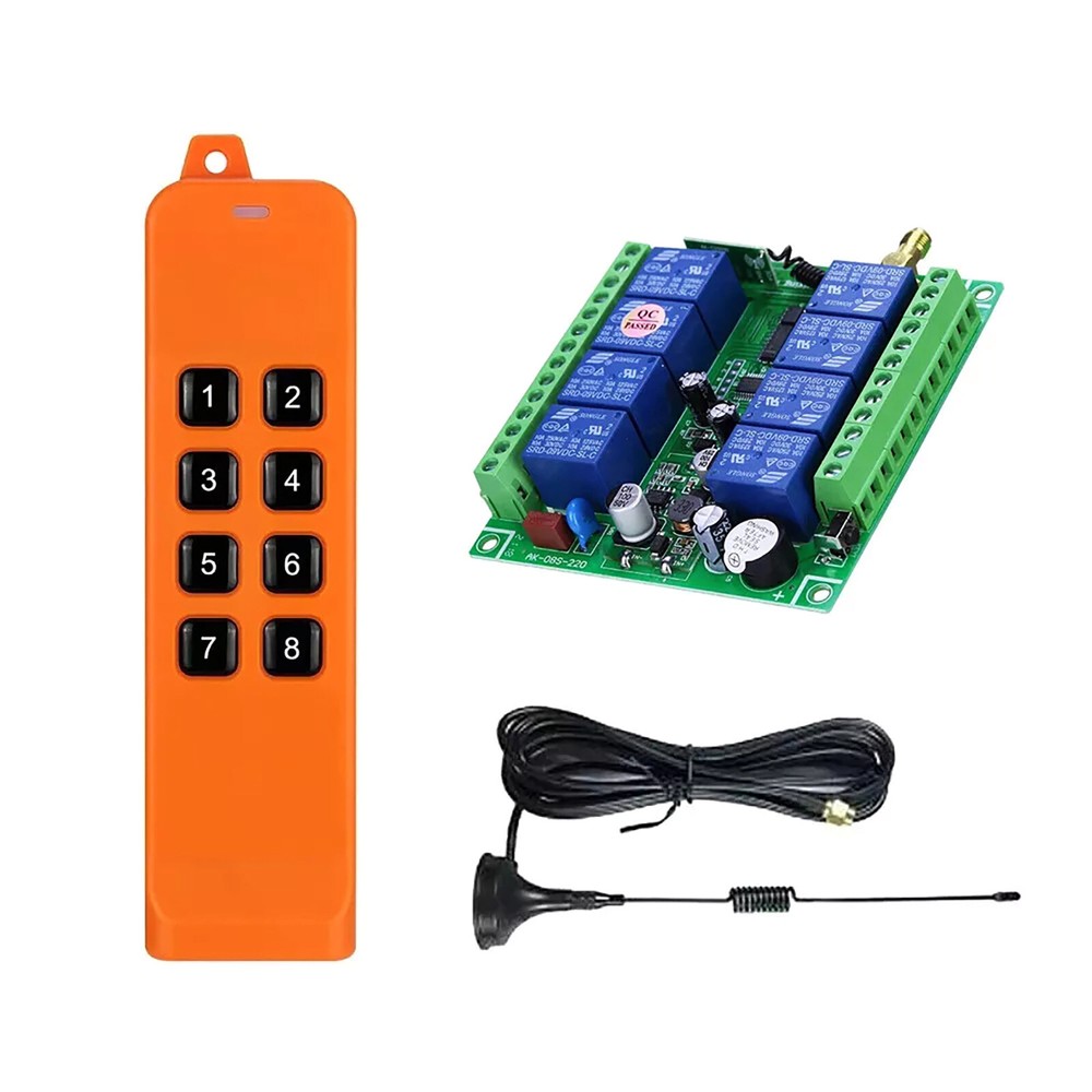Quality Wireless RF Relay Module Switch 8-Channel AC Remote Control 868MHz