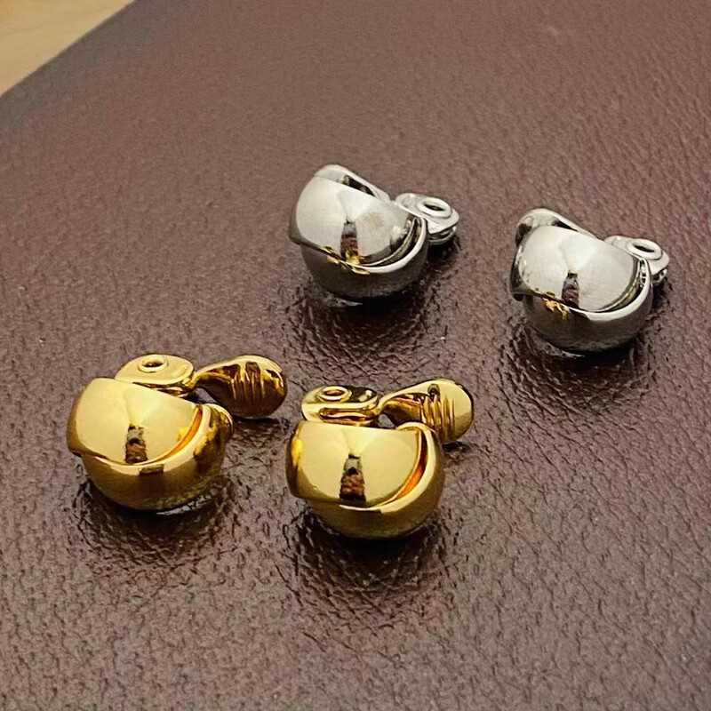 Korean-Style Double Layer Top Ear Clip Earrings Elegant Fashion Temperament Earr