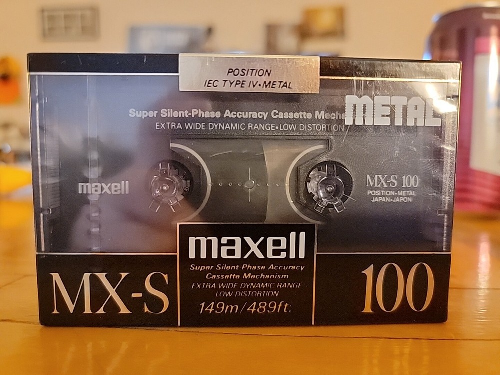 Vintage Maxell MX-S 100 Metal Blank Audio Cassette Tape Japan - NOS NEW Sealed