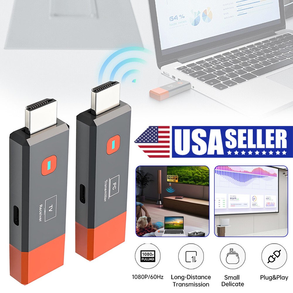2024 1080P Full HD Wireless HDMI Extender HDTV Wireless Transmitter & Receiver