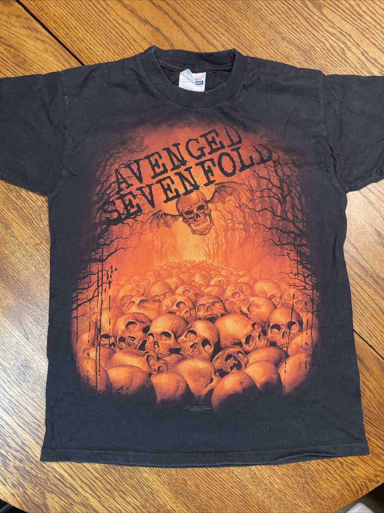 AVENGED SEVENFOLD T SHIRT 2008 metalcore band tour Tee Adult Small / Youth Large