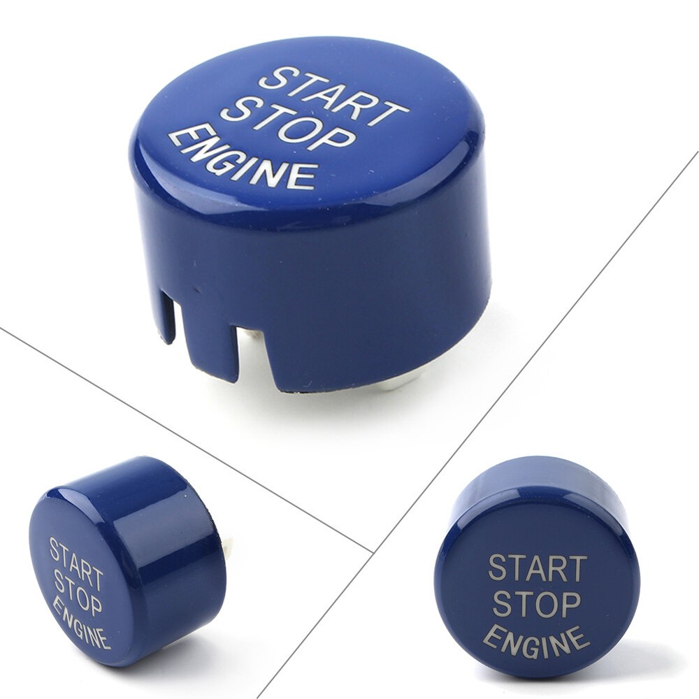 Blue Engine Start Stop Button Cover Trim For BMW 5 Series G30  G Chassis Car