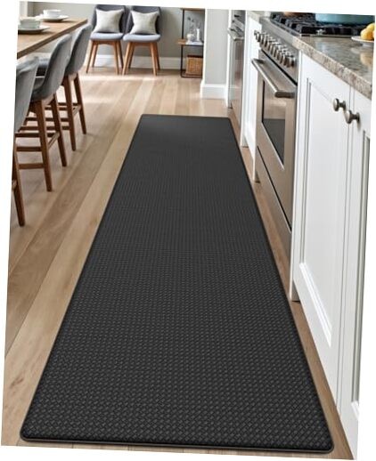 Cushioned Anti-Fatigue Kitchen Floor Mat 23x86 Inches Black Comfortable Support