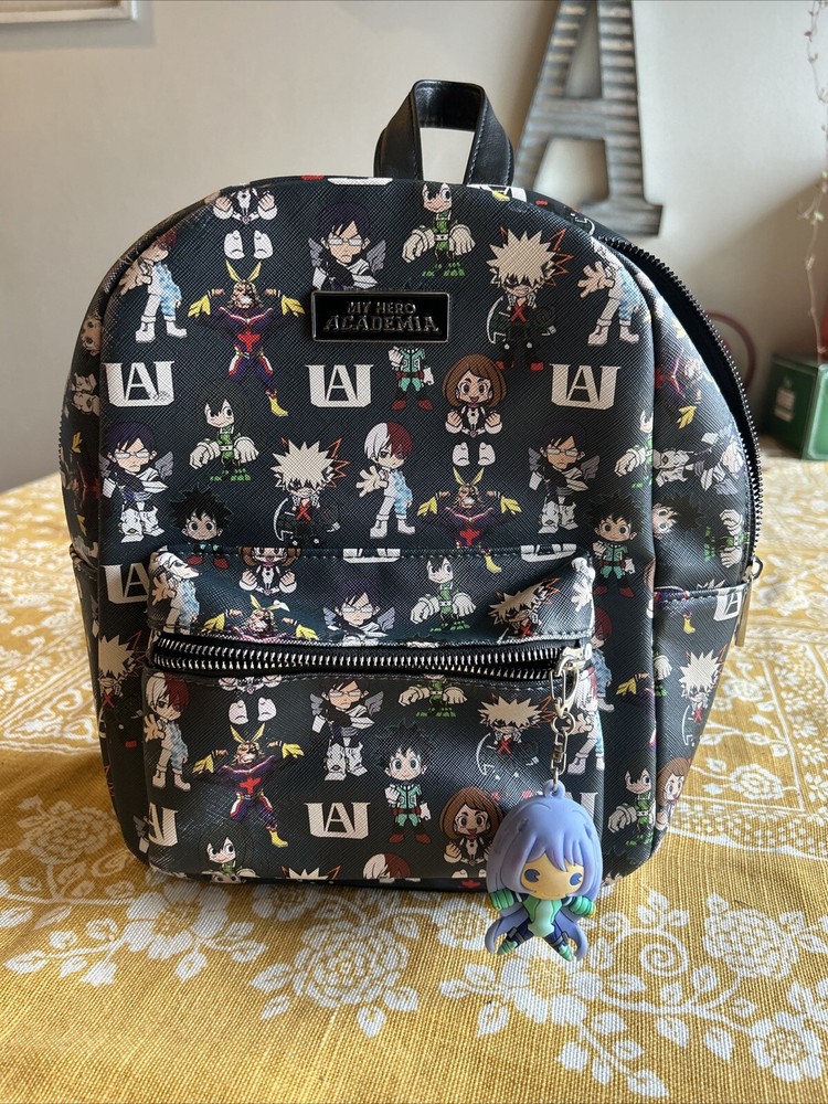 Anime My Hero Academia Mini Backpack 10 1/2” Bioworld New With Key Chain
