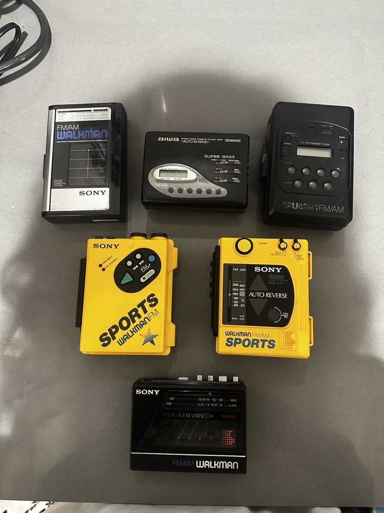Sony Walkman Cassette Player Lot Untested For Parts (F43, F77, F5 Sports)