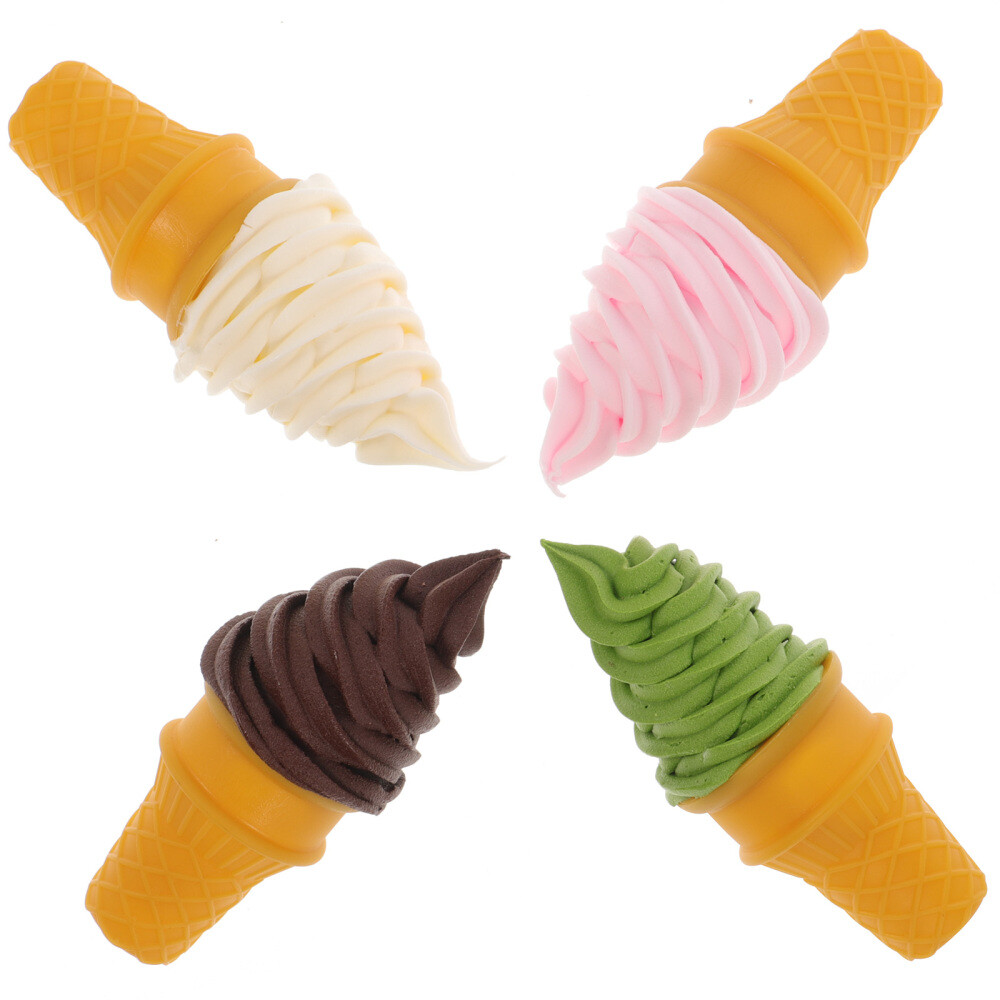 4 Pcs Multi-function Ice Cream Model Artificial Cake Simulation Child