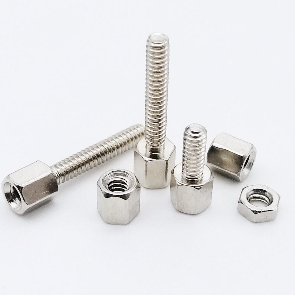 Brass Copper #4-40 Hex Spacer Jackscrew Jack Screw for PCB Motherboard COM Port