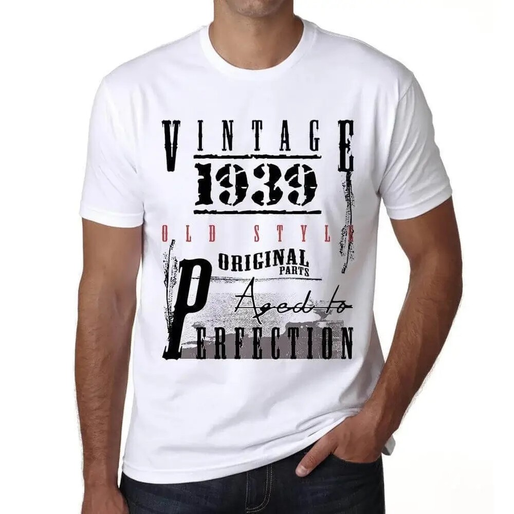 Men's Graphic T-Shirt Original Parts Aged To Perfection 1939 85th Birthday