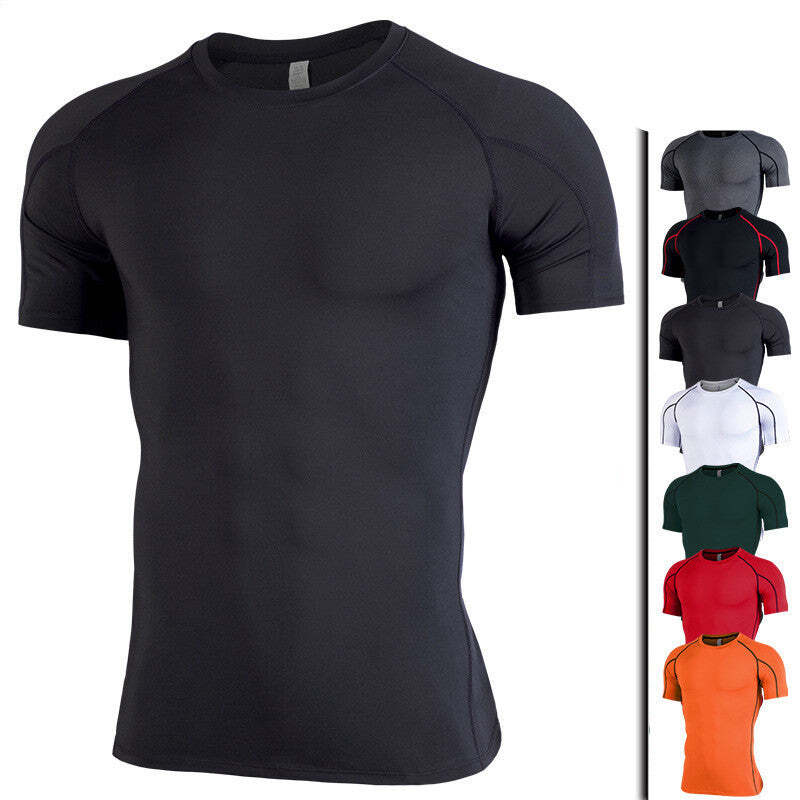 Plus size short sleeve fitness clothes