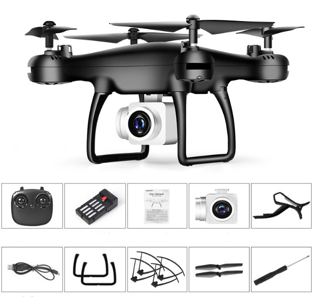 Cross-Border Drone Remote Control HD 4k Dual Lens Camera Long Endurance Helicopt-image