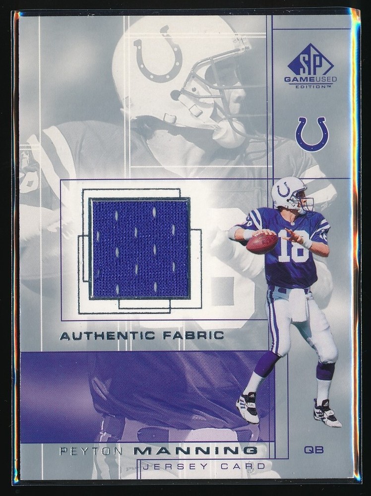Peyton Manning 2001 Upper Deck SP Game Used Jersey Colts NFL Memorabilia