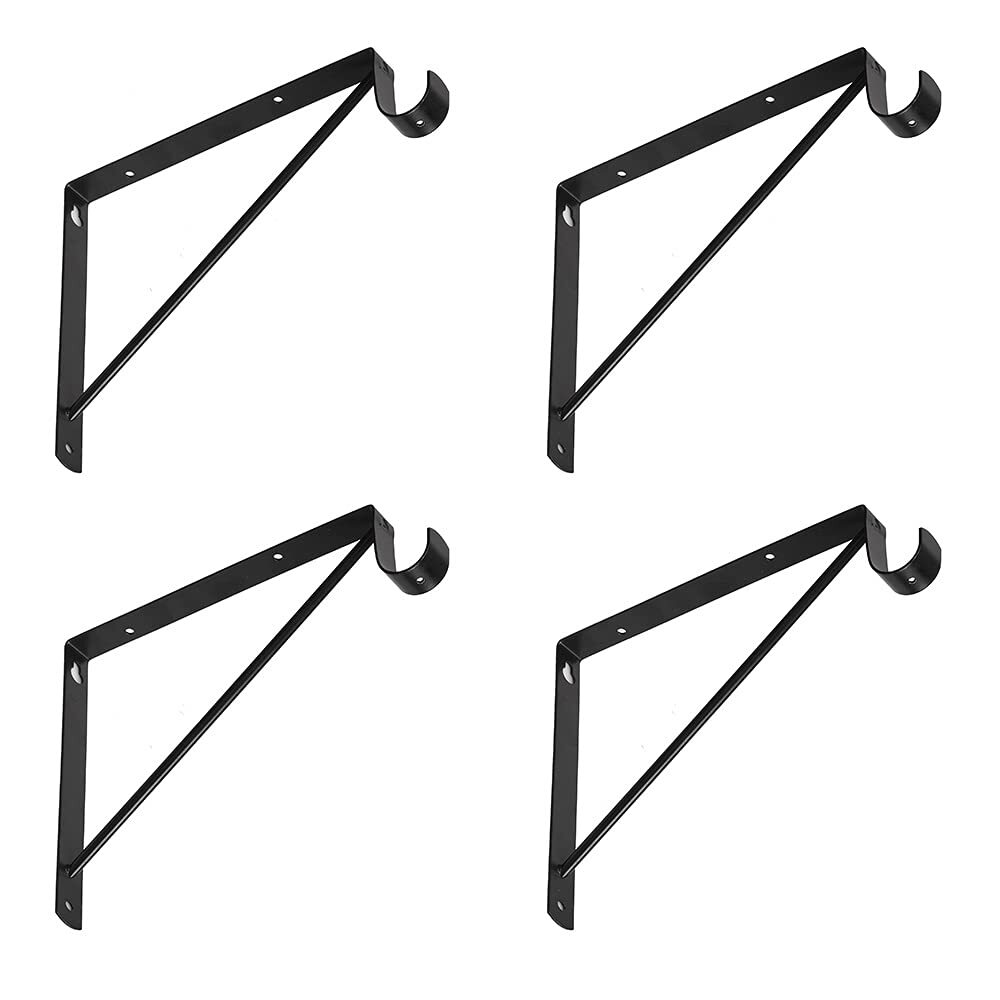 White Wall Mounted Shelf and Rod Brackets SRB300 for Stylish Storage