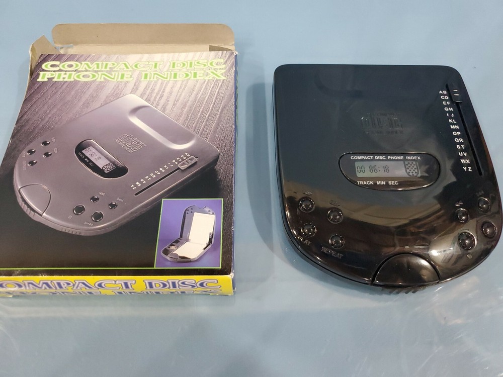 Compact Disc Phone Address Book Index Faux CD Player Rare Vintage