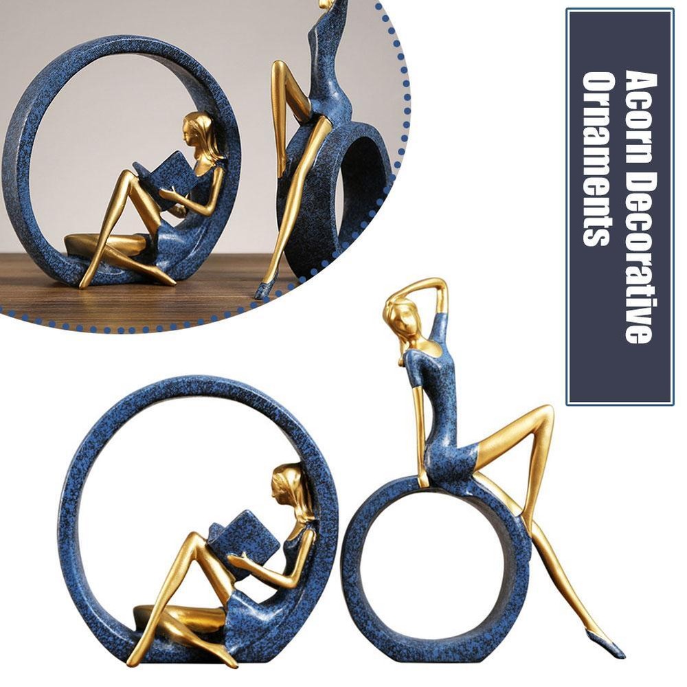 Elegant Artistic Girl Yoga Goddess Resin Ornament TV Cabinet Decoration Gi T7N7