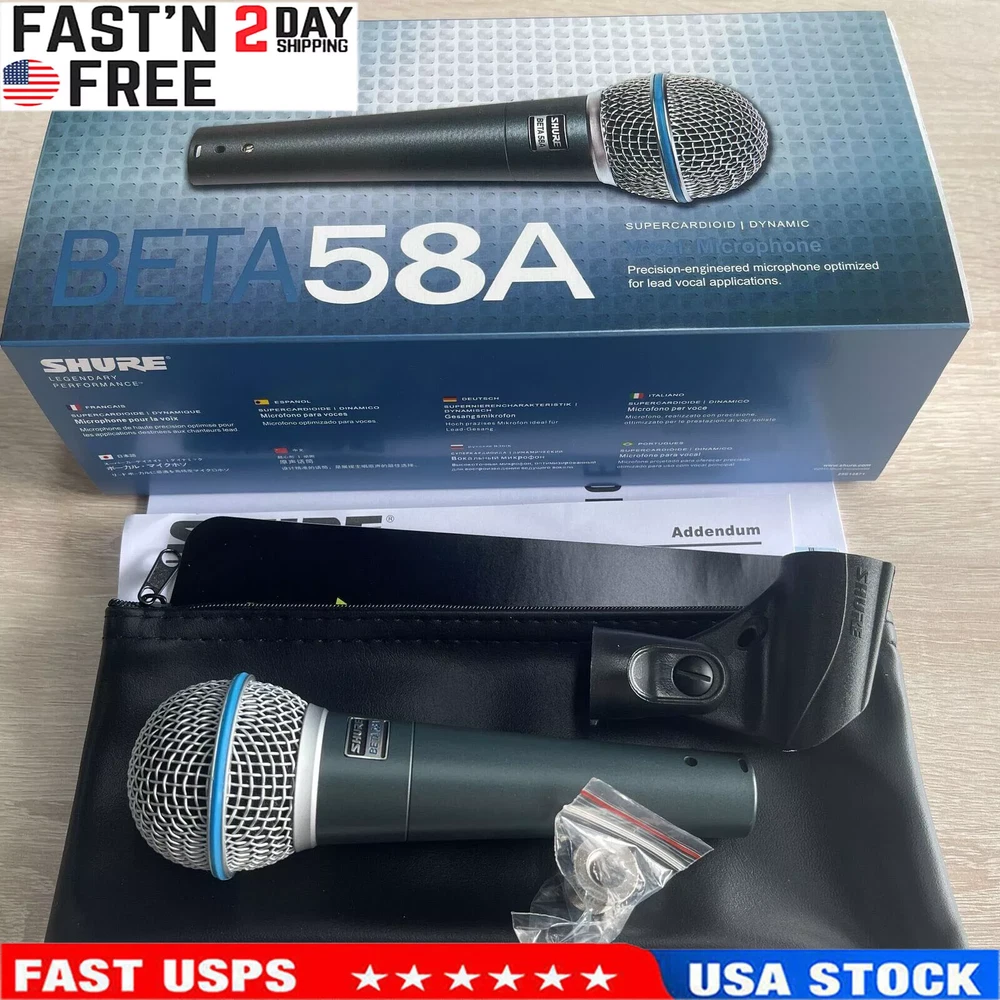 Shure Beta 58A Supercardioid Dynamic Vocal Microphone US SHIP