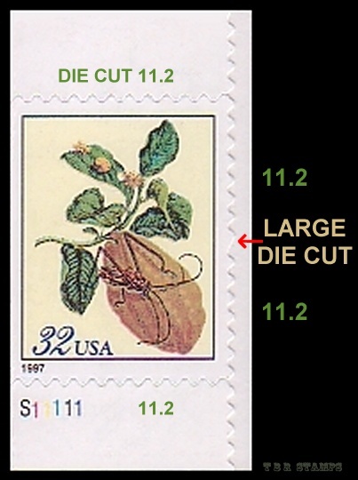 Scott 3128a Sideways Merian Botanical Citron Diecut 11.2 on 3 Sides MNH -Buy Now-image