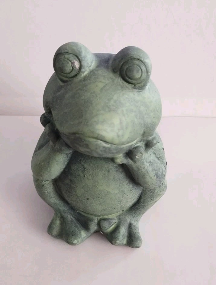 Green Cute Frog Small Gnome For Garden  & Home