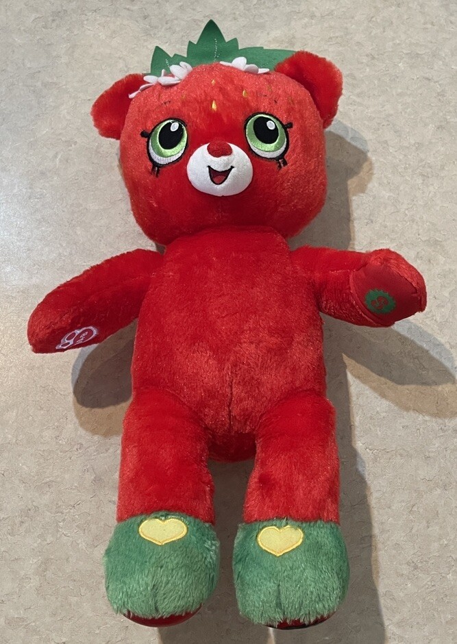 Build A Bear Strawberry Kiss Strawberry Shortcake Plush Stuffed Animal BAB 18”