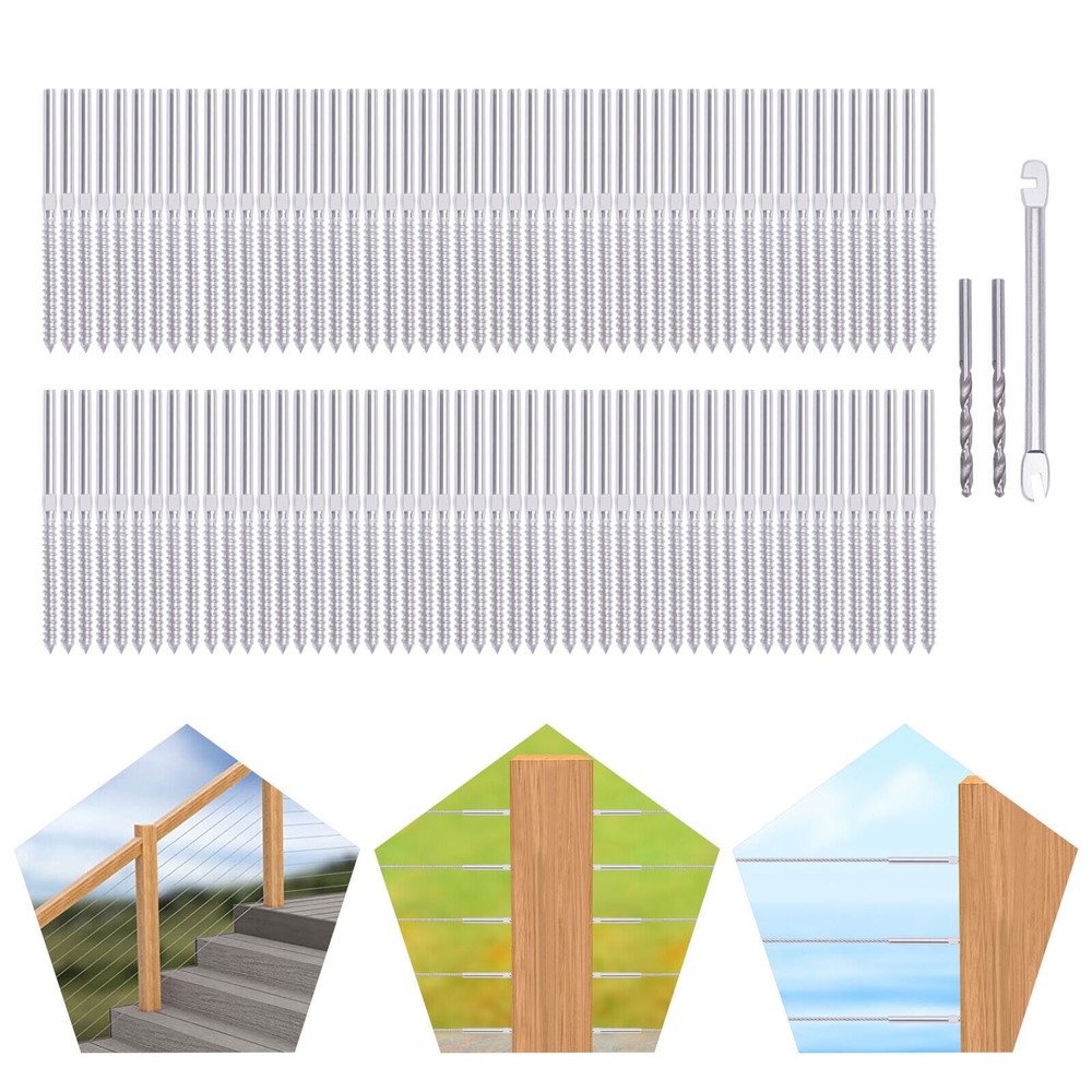 Stainless Steel left/Right Handed Thread Swage Lag Screw for 1/8