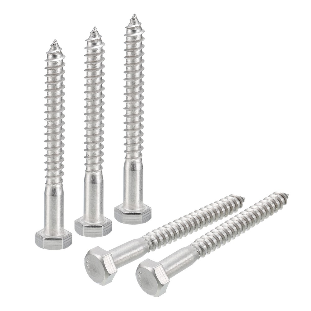 304 Stainless Steel Hex Head Lag Screws 5/16 x 3 Inch 20pcs Wood Bolts
