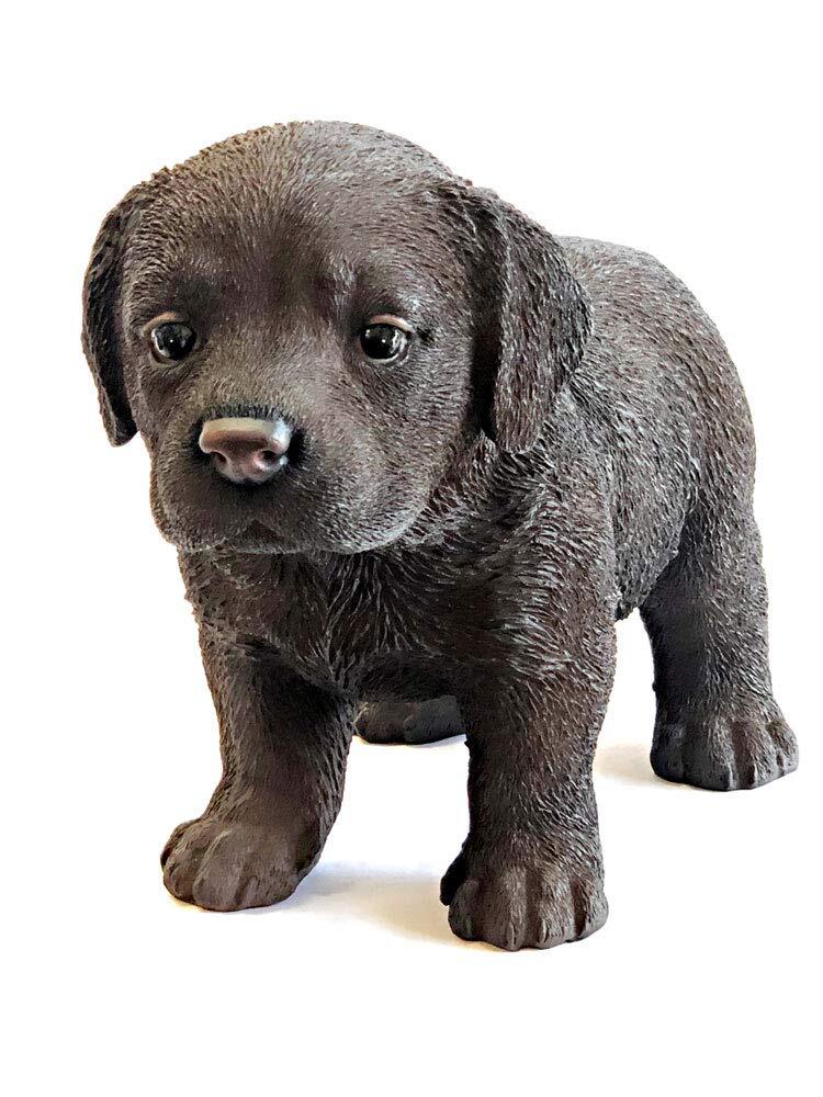 Standing Chocolate Labrador Puppy Statue, Brown