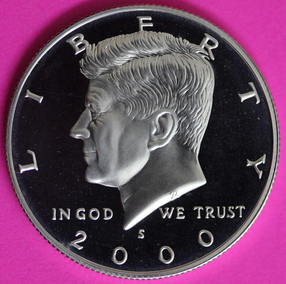 GEM Proof Silver 2000 S John F Kennedy Half Dollar Dcam Exact Coin Shown Tom 18