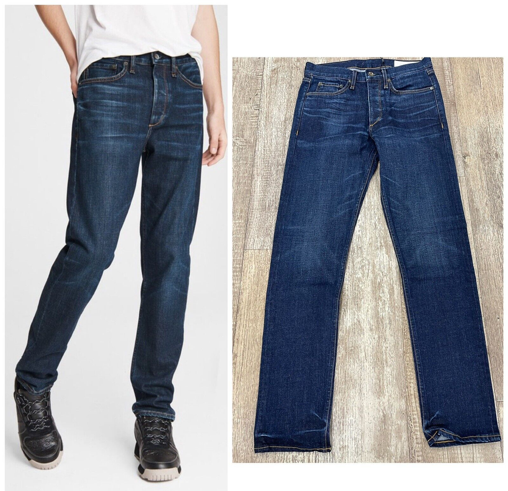 NWT Rag & Bone $250 Fit 2 Slim Fit Jeans In Blue Valley Size: 33x32