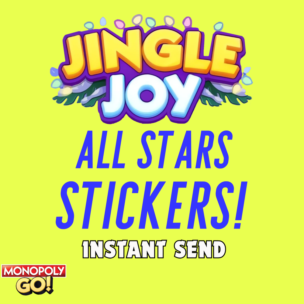 MONOPOLY  STICKERS⭐⚡️FAST SEND⚡️ALL 1 TO 5 STARS STICKER⭐JINGLE JOY SEASON GO⭐