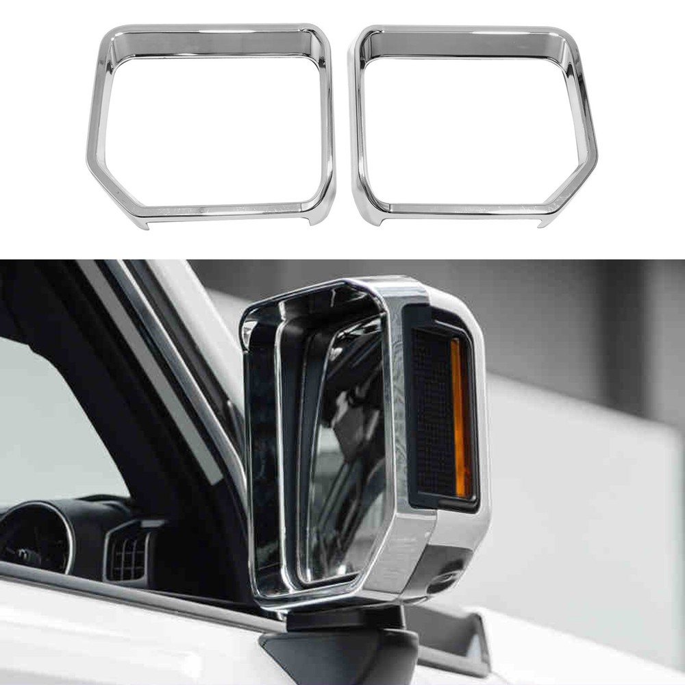 Chrome Rearview Mirror Rain Eyebrow Cover Trim For Toyota LC250 Prado 2024 2025
