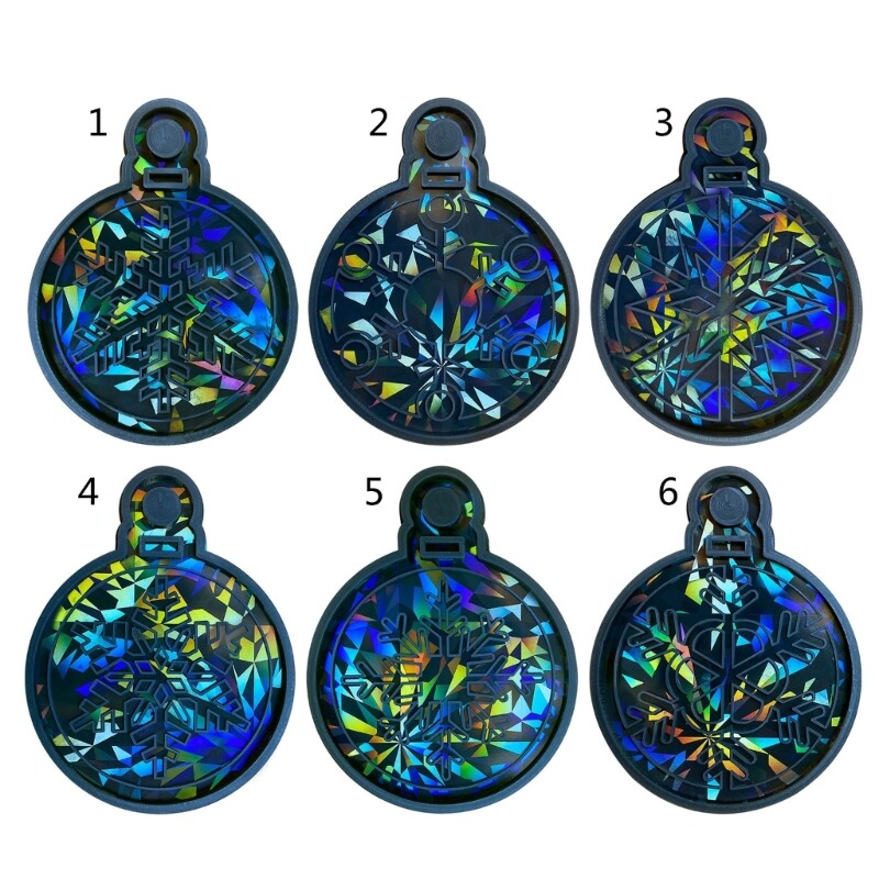 DIY Hologram Snowflake Resin Keychain Mold for Christmas