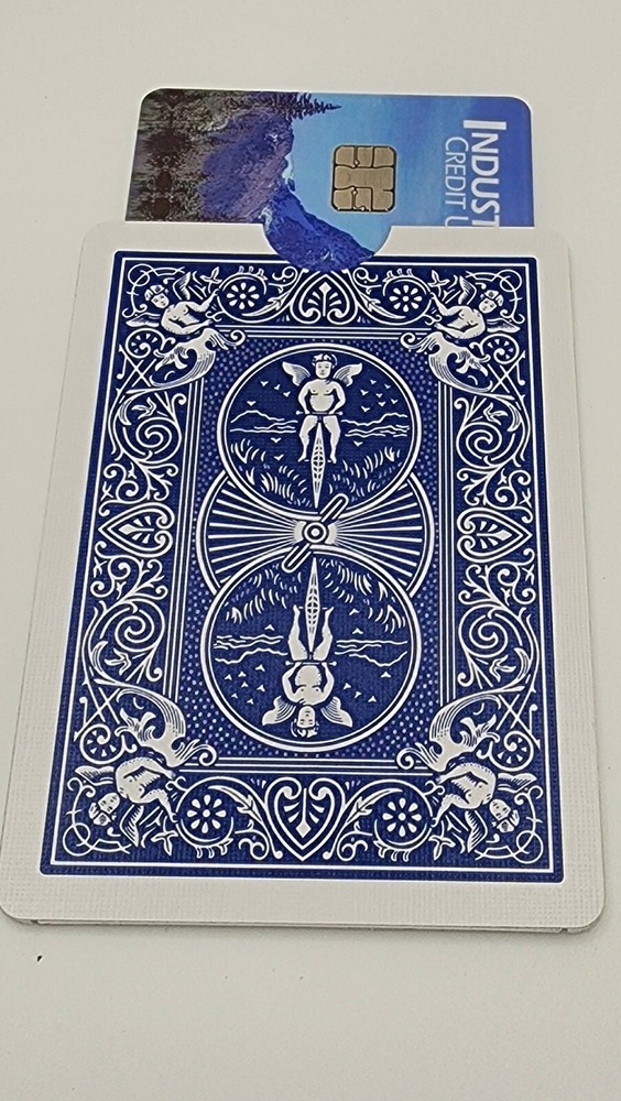 Credit Card Holder (Made from Blue Bicycle cards) by Joker Magic-image