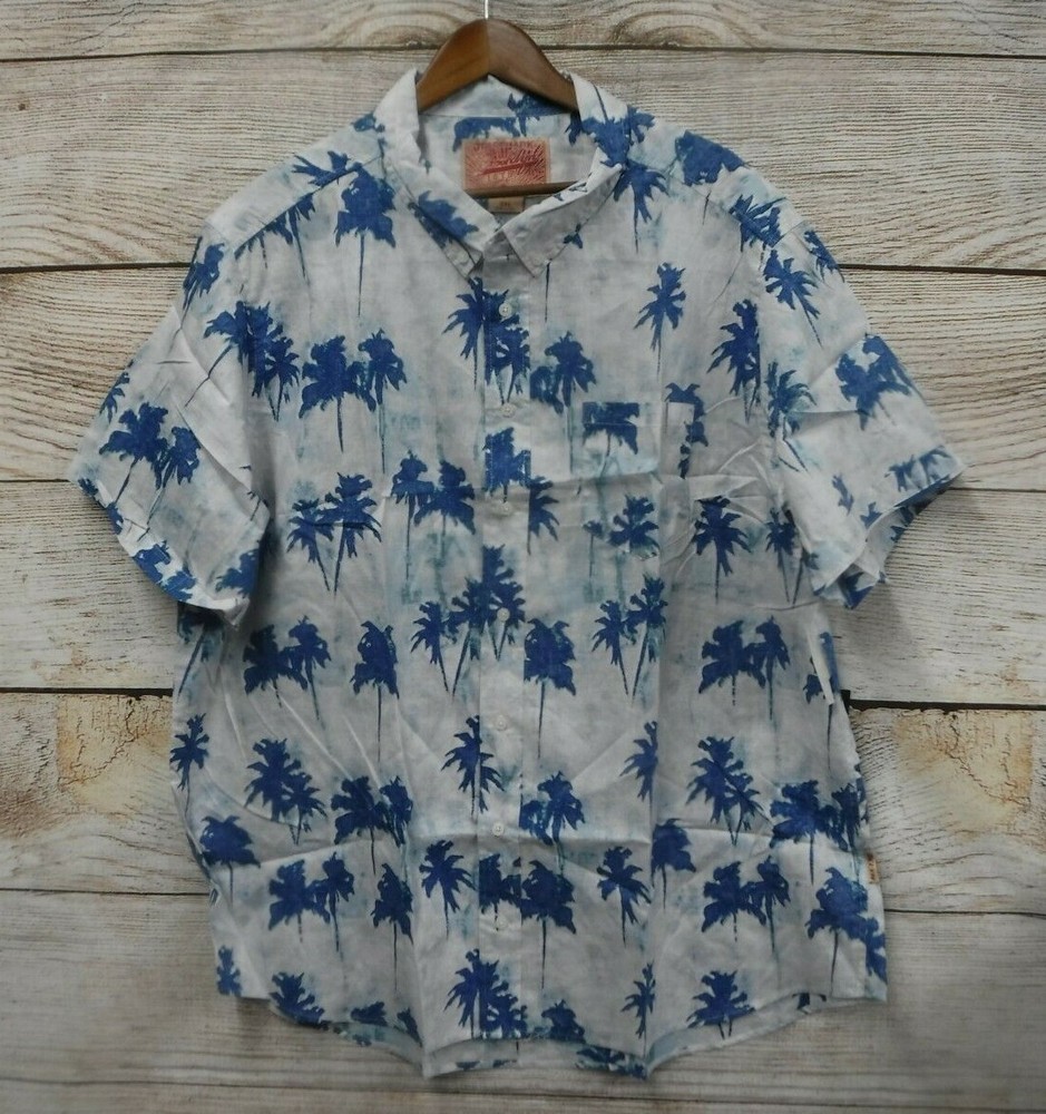 Brooklyn Cloth Mens 3XL Palm Tree Print Button Down Shirt New With Tags