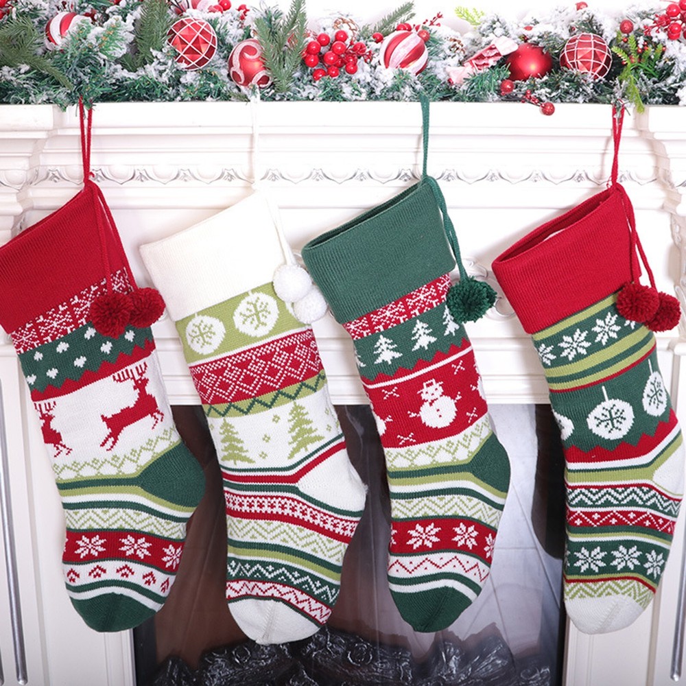 Christmas Decorations Embroidered Socks Gift Bags Christmas Decoration Pendants