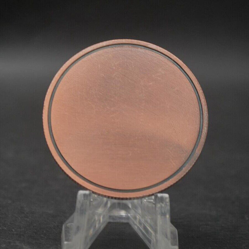 Blank Red Copper Challenge Coin Allow Laser Engravable 40mm Commemorative Coin