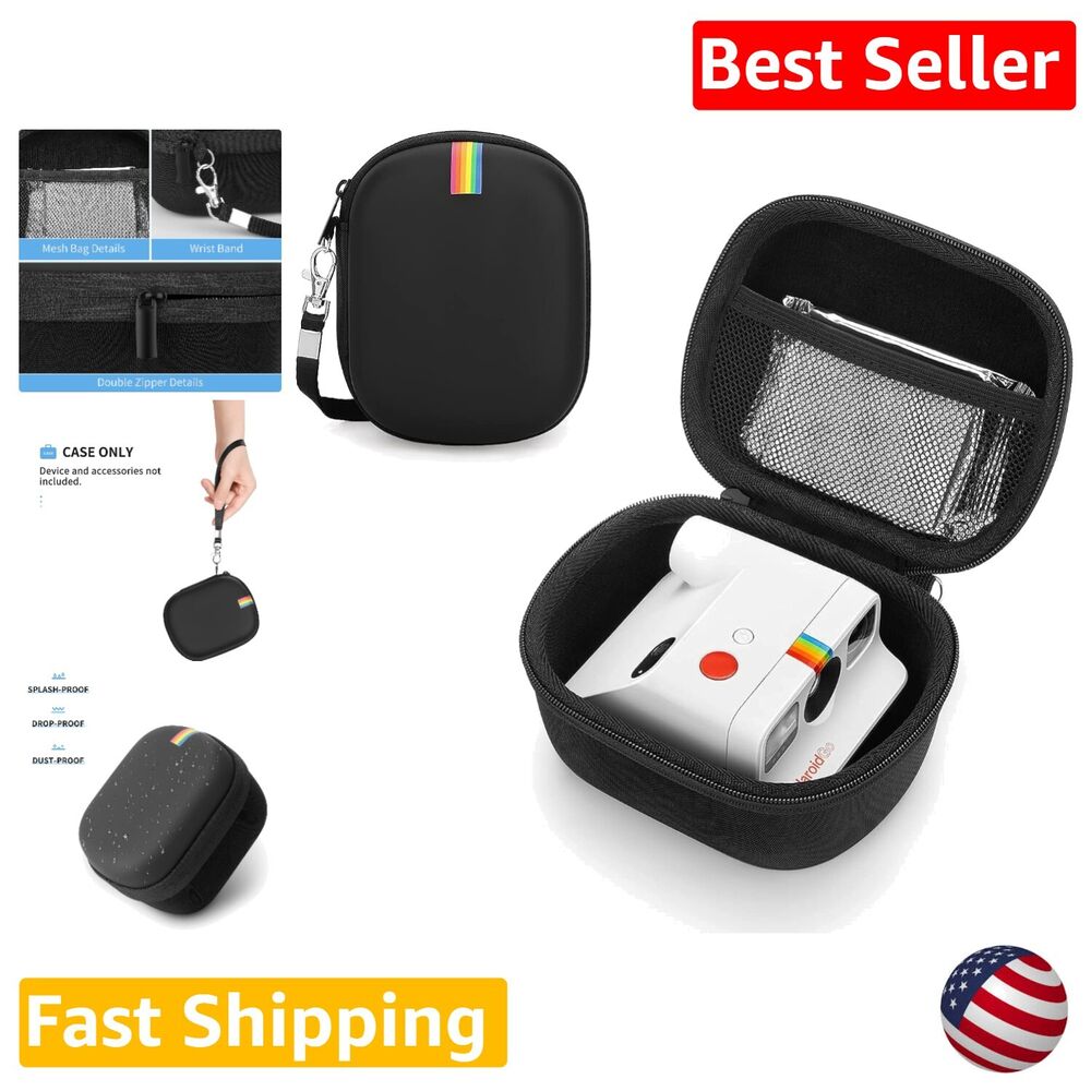 Hard EVA Case for Polaroid Go Instant Camera - Waterproof & Shockproof - Black