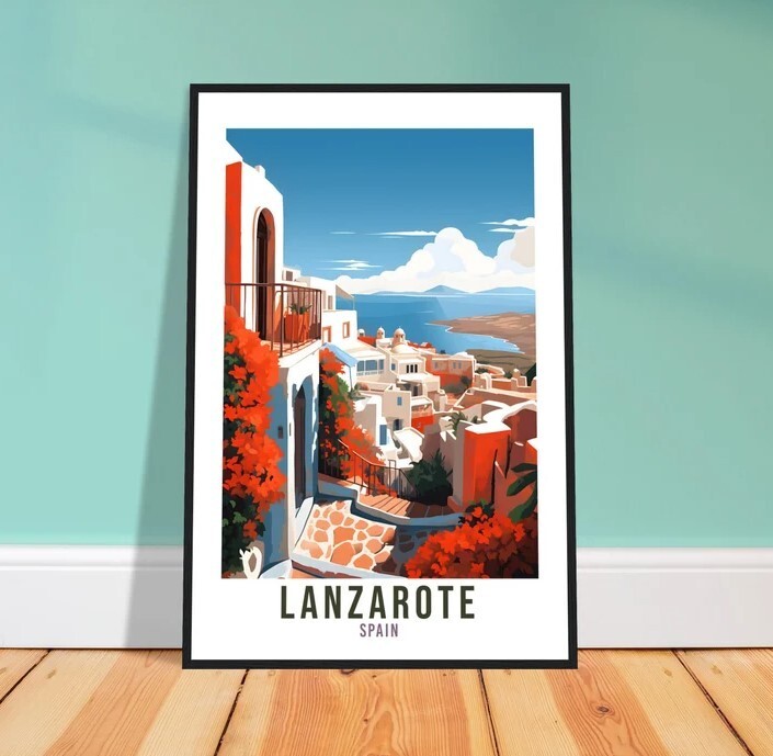 Lanzarote Travel Poster Wall Art Lanzarote Wall Hanging Home Décor