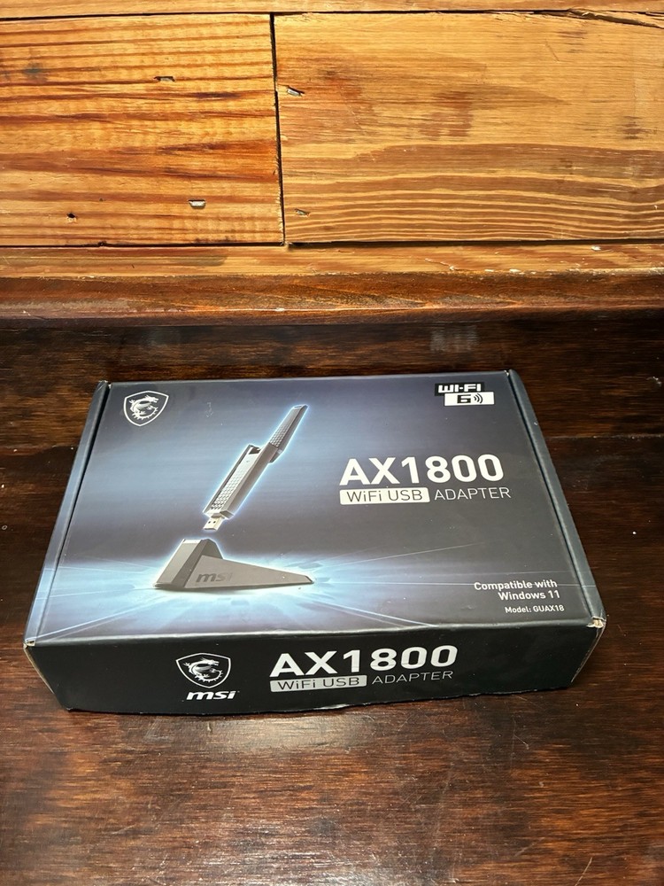 MSI AX1800 WiFi 6 Dual-Band USB Adapter - WLAN up to 1800 Mbps (5