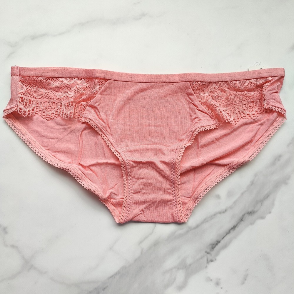 Soma Embraceable Enchanting Lace Bikini Panty Heartfelt Pink Size S/M