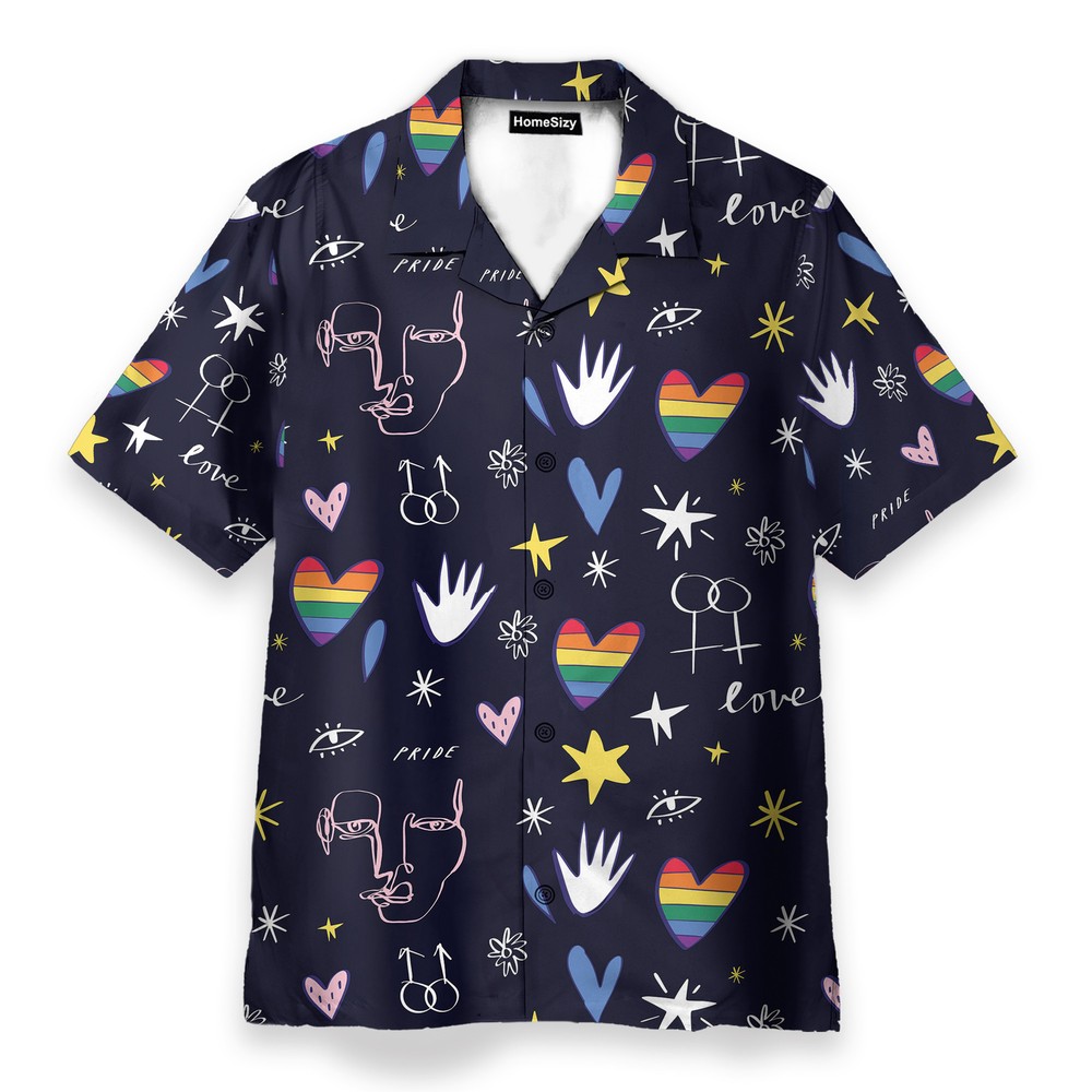 LGBT Pride Funny Buttons Up Shirts   Hawaiian Shirt