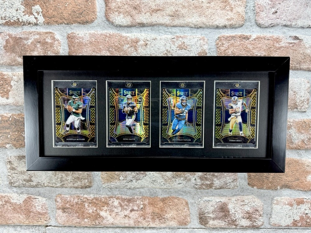 Black Wooden Sports Trading Card Pokemon Wall Mounted Frame (Holds 4 One Touchs)