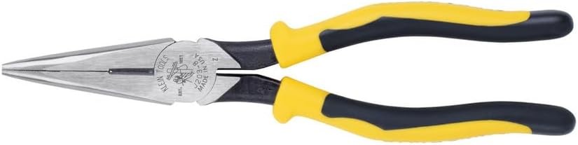 Klein Tools J203-8 Heavy Duty 8-Inch Needle Nose Pliers in Yellow and Black