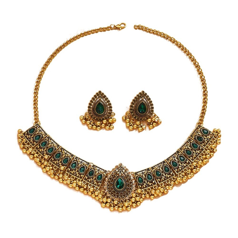 Indian Wedding Bridal Traditional Bohemian Jewellery Set for Women Girls Anti...