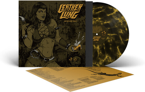 Leather Lung Graveside Grin 2024 Black & Yellow Marble Vinyl Record