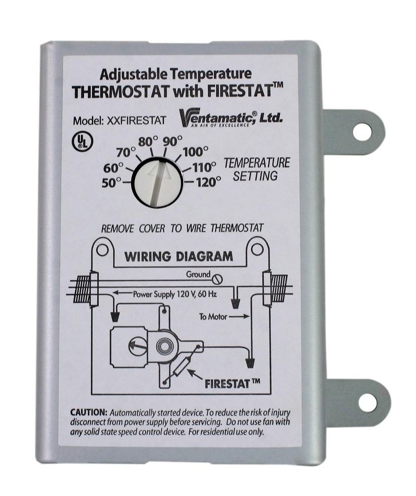 XXFIRESTAT 10-Amp Adjustable Programmable Thermostat with Firestat for Power ...