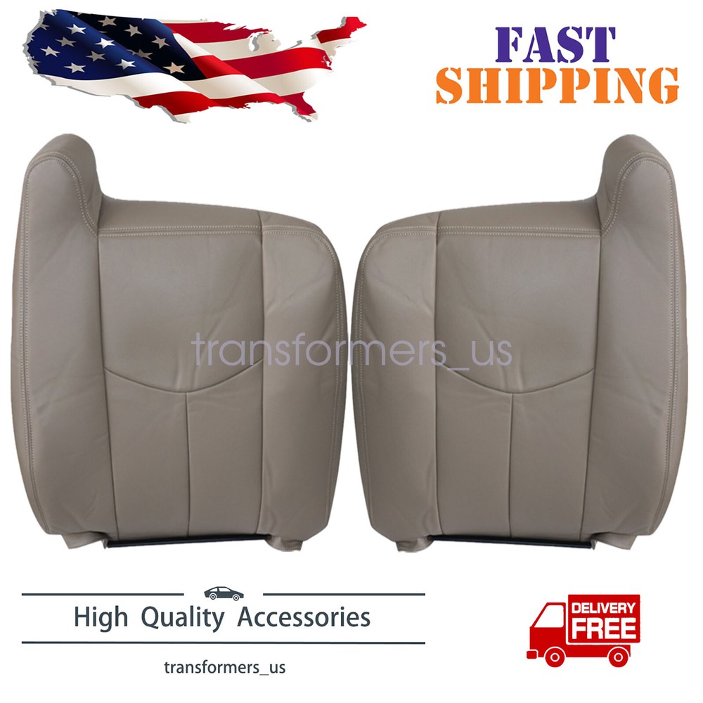 2003 2004 For Chevy Silverado Driver & Passenger Top Replacement Seat Cover Tan