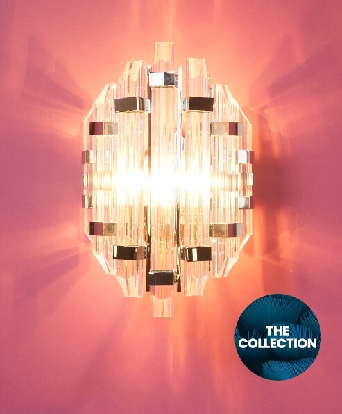 Visual Comfort Adele Sconce Nickel Acrylic Wall Fixture New In Box $1219-image