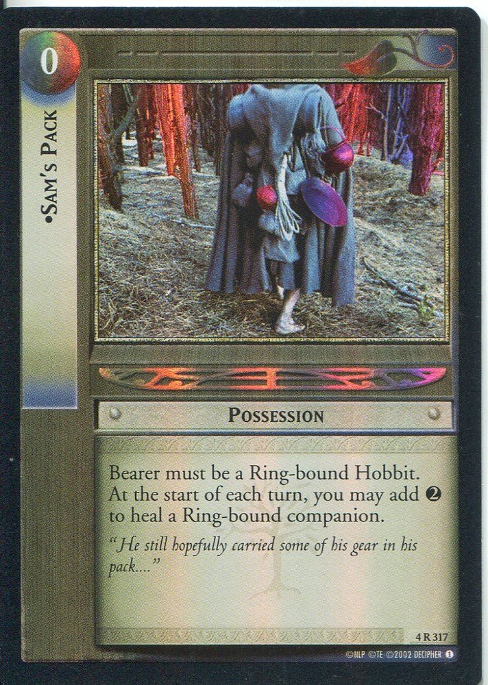 Lord Of The Rings CCG Foil Card TTT 4.R317 Sam's Pack