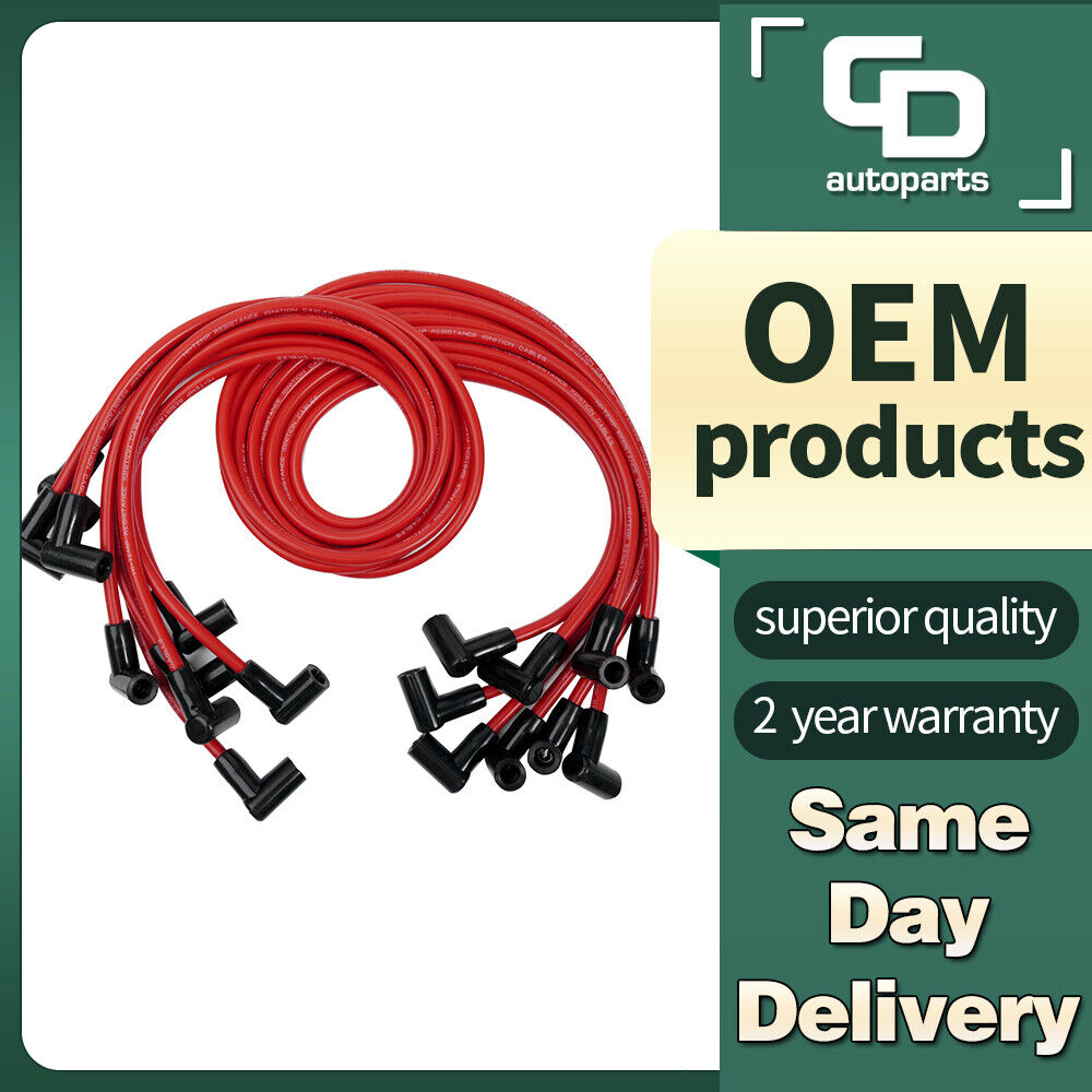 PW-SBC350 9X High Performance Spark Plug Wires for HEI SBC BBC 350 383 454 Chevy